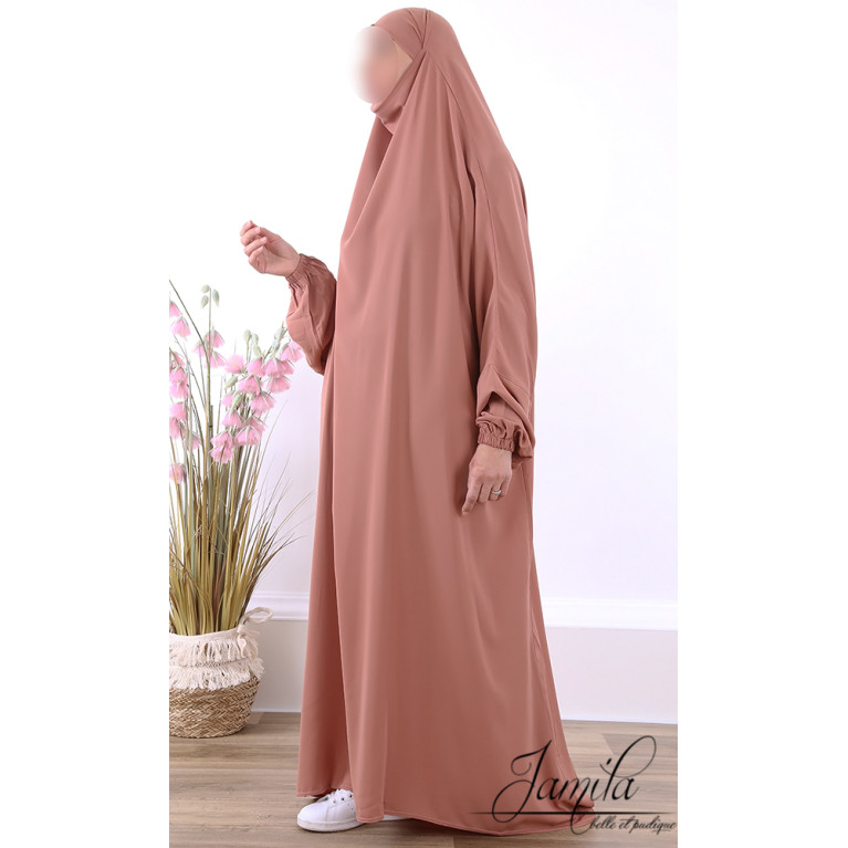 JIlbab 1 Pièce - Saumon - Microfibre Léger - Jamila 