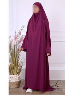 JIlbab 1 Pièce - Gris Anthracite - Microfibre Léger - Jamila