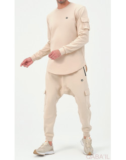 Ensemble Sarouel et Sweat Beige, Survêtement Qaba'il : Sniper NEO New