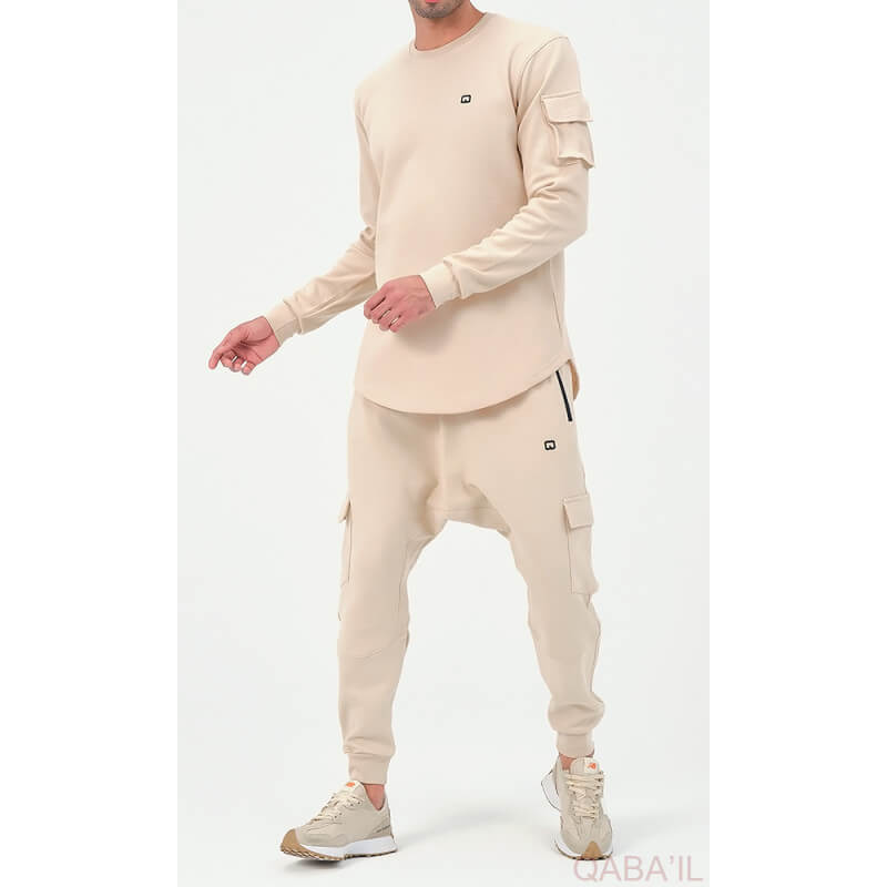 Ensemble Sarouel et Sweat Noir, Survêtement Qaba'il : Sniper NEO Ensemble Sarouel et Sweat Noir, Survêtement Qaba'il : Sniper NEO