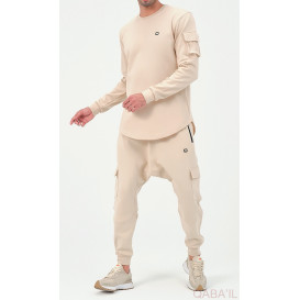 Ensemble Sarouel et Sweat Beige, Survêtement Qaba'il : Sniper NEO New