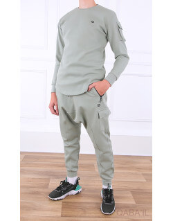 Ensemble Sniper NEO New, Kid & Teen - Vert Clair - Sarouel + Haut de 3 à 16 ans - Qaba'il
