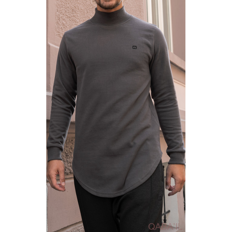 Pull Col Montant Qaba'il : Anthracite