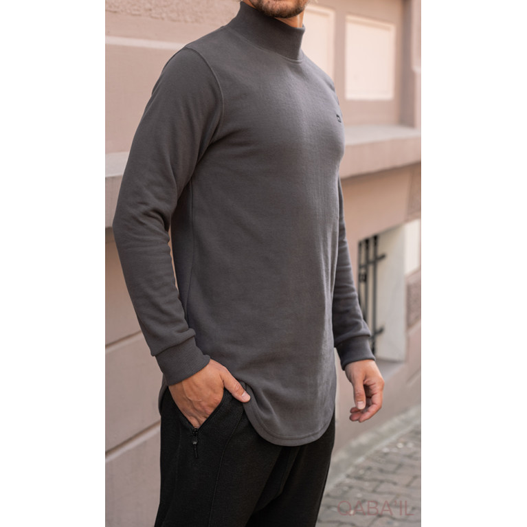 Pull Col Montant Qaba'il : Anthracite