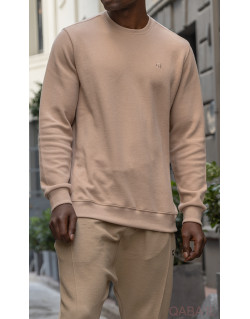 Pull Col Rond Beige Qaba'il : W24