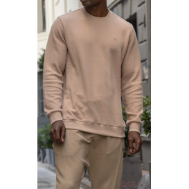 Pull Col Rond Beige Qaba'il : W24