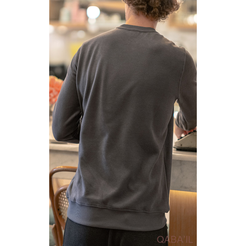 Pull Col Rond Anthracite Qaba'il : W24