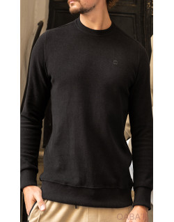 Pull Col Rond Noir Qaba'il : W24