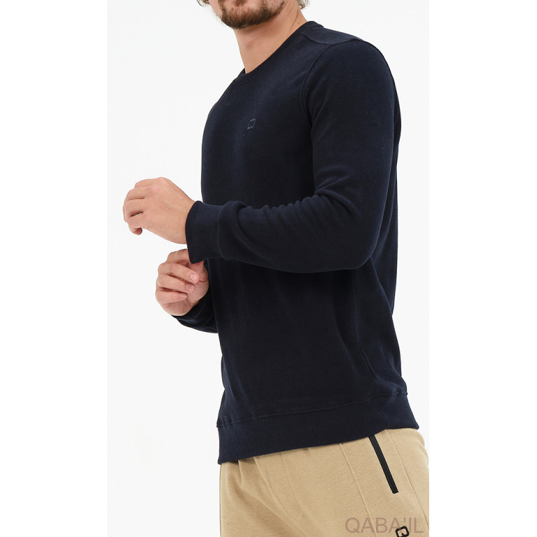 Pull Col Rond Navy Blue Qaba'il : W24