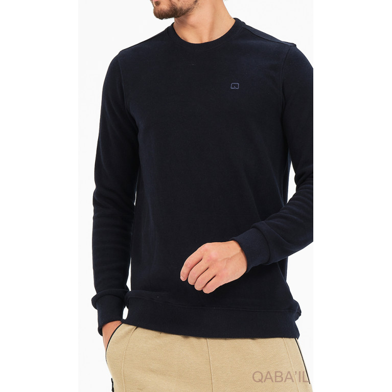 Pull Col Rond Navy Blue Qaba'il : W24