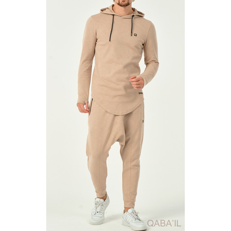 Ensemble Sarouel et Haut beige, Survêtement Qaba'il : Onyx FOG