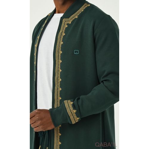 Veste Etniz avec Sarouel Vert, Ensemble Menara Qaba'il