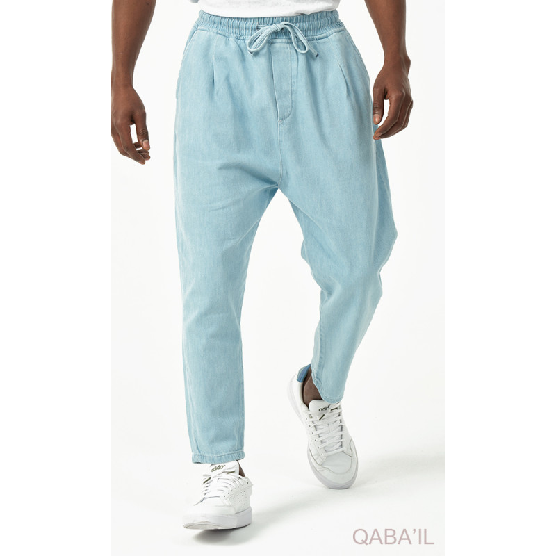 Sarouel Bleu Jean Délavé - Qaba'il : Jean Urban Classik