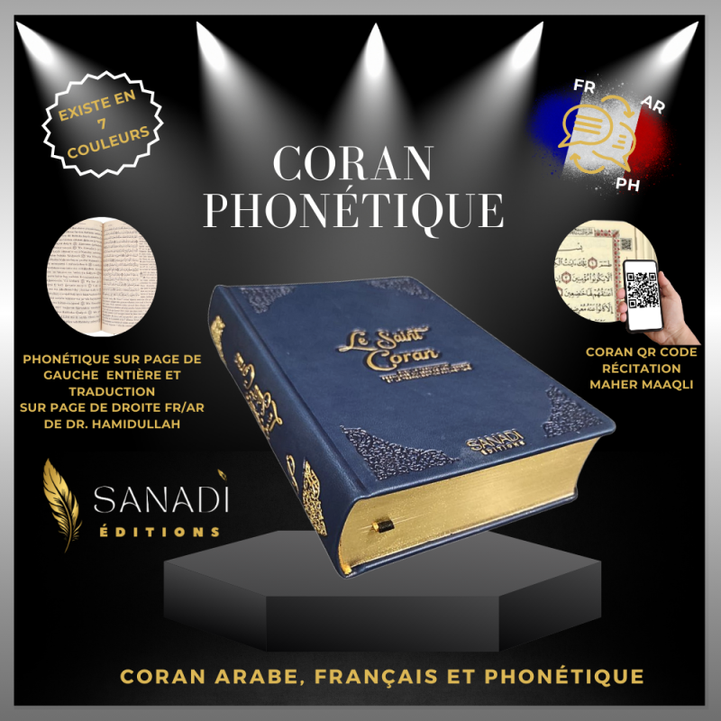 Coran Bilingue de Luxe Fr/Ar avec QR Code - Éditions Sanadi - Mauve en 3 Tailles