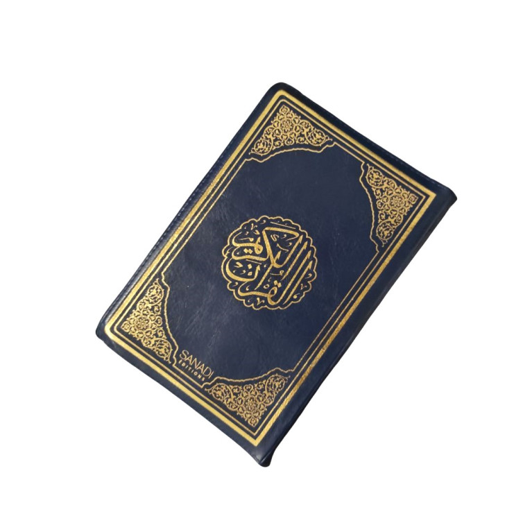 Le Coran Arabe Zippé avec QR Code - Bleu - 2 Tailles - Editions Sanadi