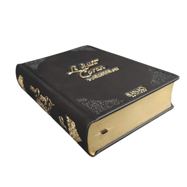 Coran de Luxe Fr/Ar et Phonétique avec QR Code - Noir - Tailles : 13,50 x 20 cm - Éditions Sanadi 