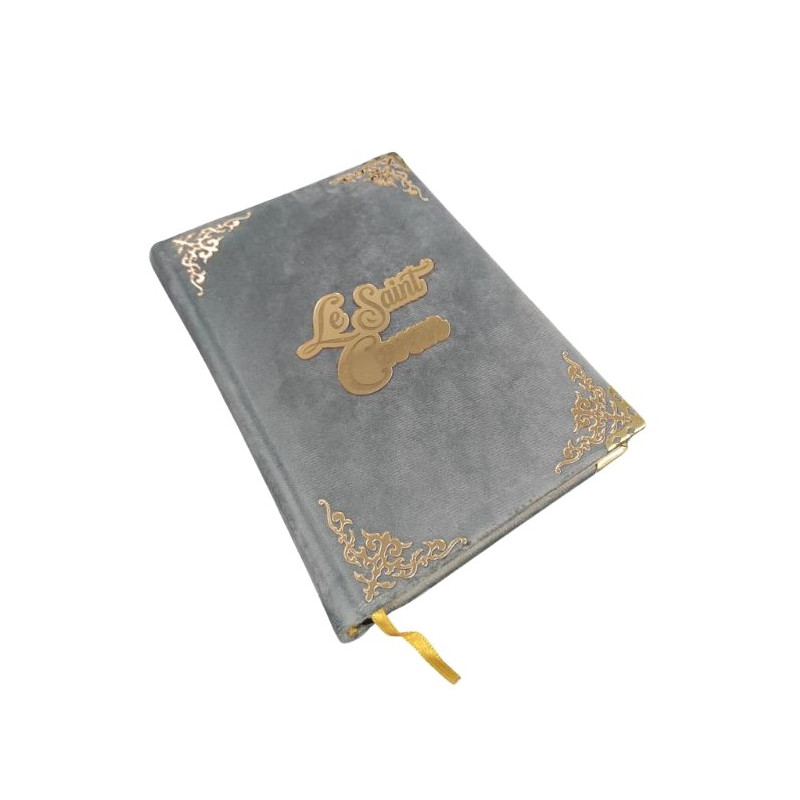 Coran Bilingue Couverture en Daim de Luxe avec Dorure - Fr/Ar avec QR Code - Éditions Sanadi - Anthracite en 2 Tailles