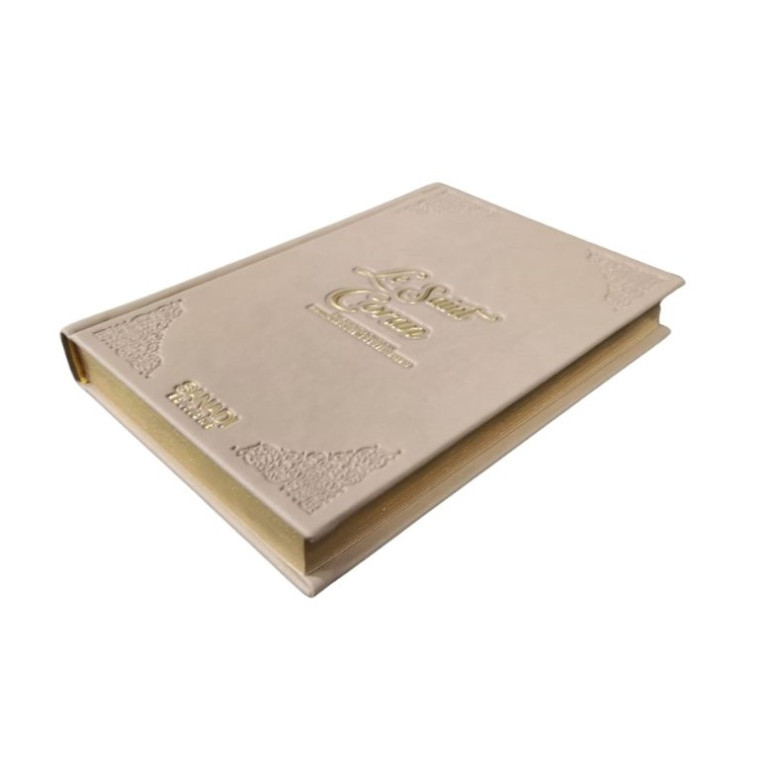 Coran Bilingue de Luxe Fr/Ar avec QR Code - Éditions Sanadi - Taupe en 3 Tailles