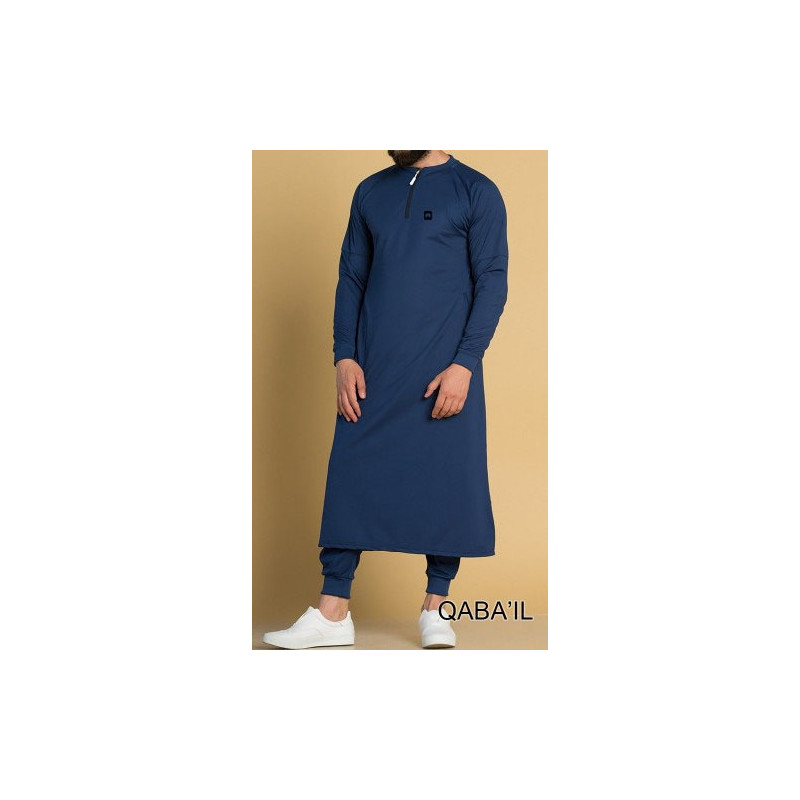 Ensemble Qamis Long et Saroual - Indigo - Qaba'il : Longline