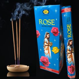 Éveillez Vos Sens : 20 Bâtonnets d'Encens Rose d'Inde Faits à la Main une Atmosphère Relaxante - Certifié Zéro Carbone