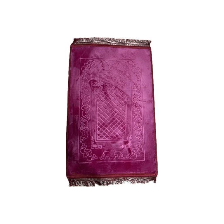 Grand Tapis de Prière - Fushia - Molletonné, Épais et Très Doux - Confortable et Anti-Dérapant - 80 x 120 cm