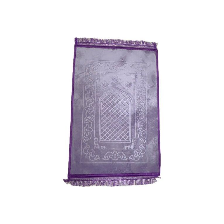 Grand Tapis de Prière - Violet - Molletonné, Épais et Très Doux - Confortable et Anti-Dérapant - 80 x 120 cm