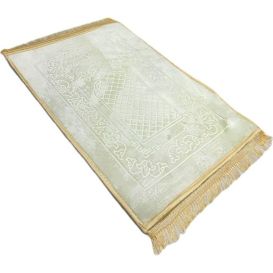 Grand Tapis de Prière - OR - Molletonné, Épais et Très Doux - Confortable et Anti-Dérapant - 80 x 120 cm
