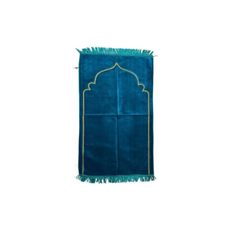 Tapis de Prière Turqoise, Mirhab Uni - Confort Spirituel - Dimensions 69x119 cm