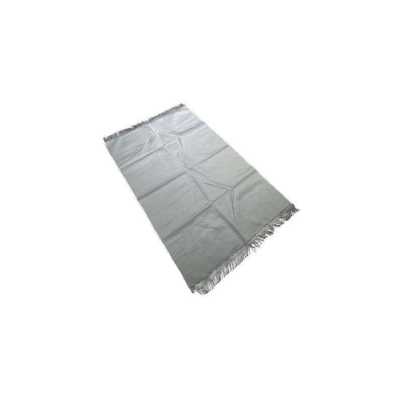 Tapis de Prière Argent, Adulte Personnalisable - Velours Uni - Dimensions 69 x 107 cm