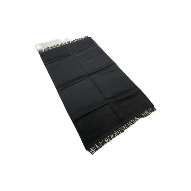 Tapis de Prière Noir, Adulte Personnalisable - Velours Uni - Dimensions 69 x 107 cm