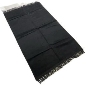 Tapis de Prière Noir, Adulte Personnalisable - Velours Uni - Dimensions 69 x 107 cm