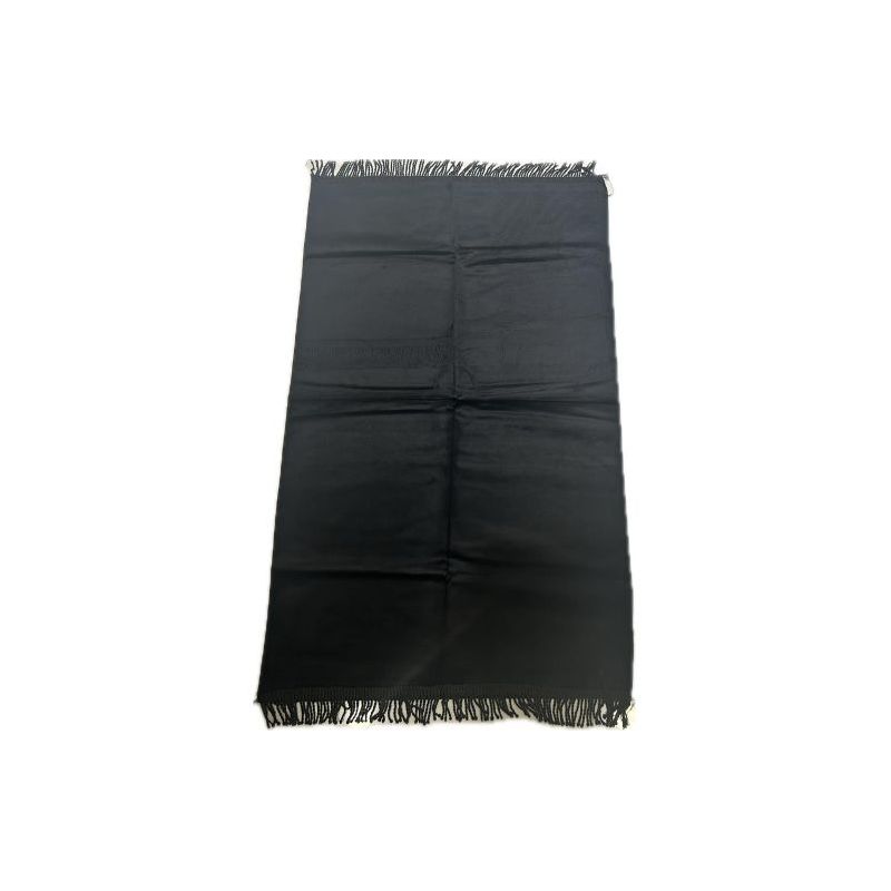 Tapis de Prière Noir, Adulte Personnalisable - Velours Uni - Dimensions 69 x 107 cm