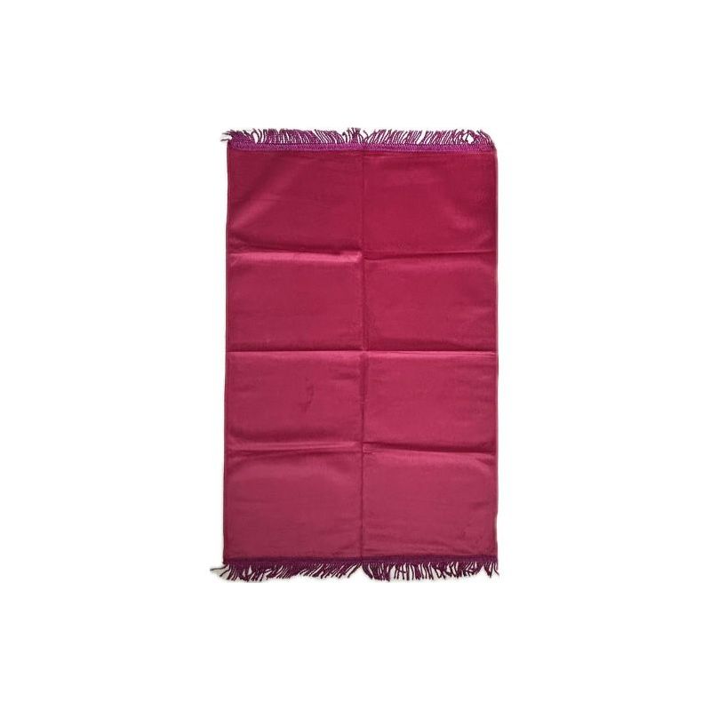 Tapis de Prière Fushia, Adulte Personnalisable - Velours Uni - Dimensions 69 x 107 cm