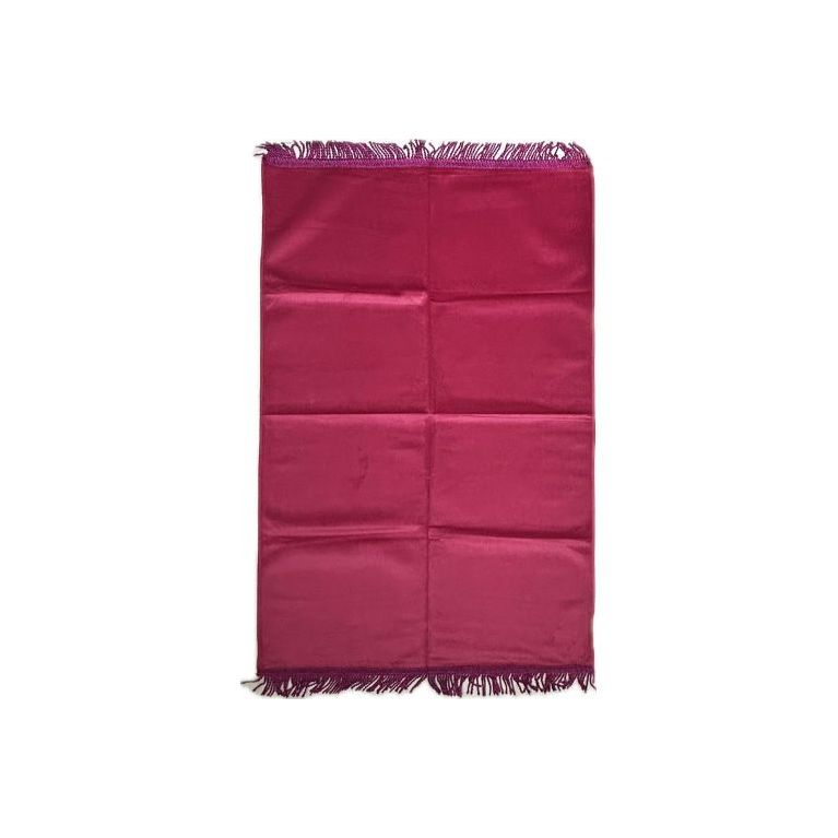 Tapis de Prière Fushia, Adulte Personnalisable - Velours Uni - Dimensions 69 x 107 cm