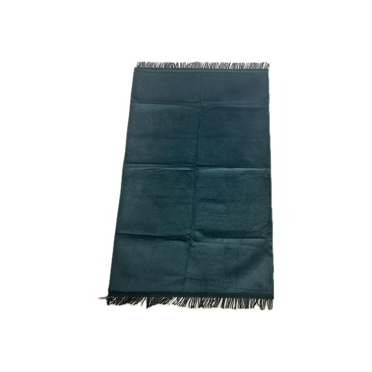 Tapis de Prière Bleu Pétrle, Adulte Personnalisable - Velours Uni - Dimensions 69 x 107 cm