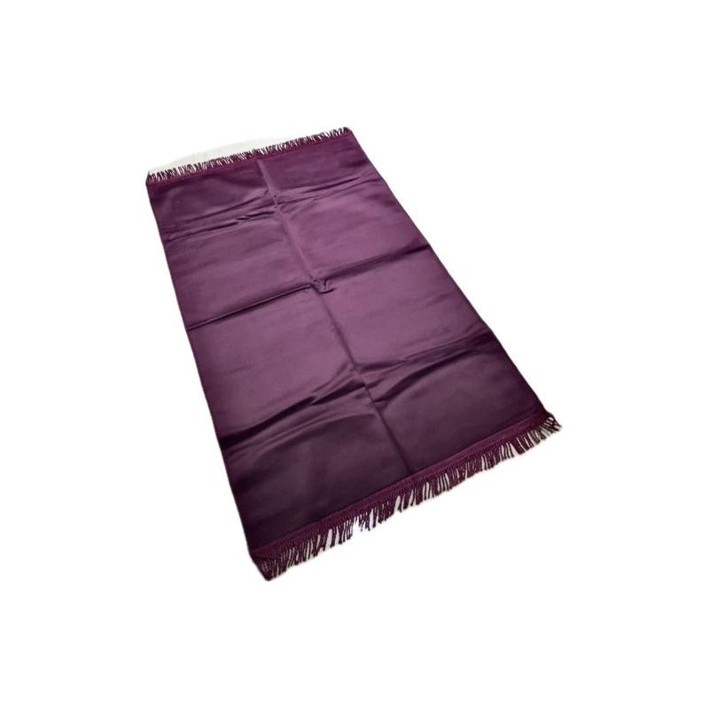 Tapis de Prière Violet, Adulte Personnalisable - Velours Uni - Dimensions 69 x 107 cm