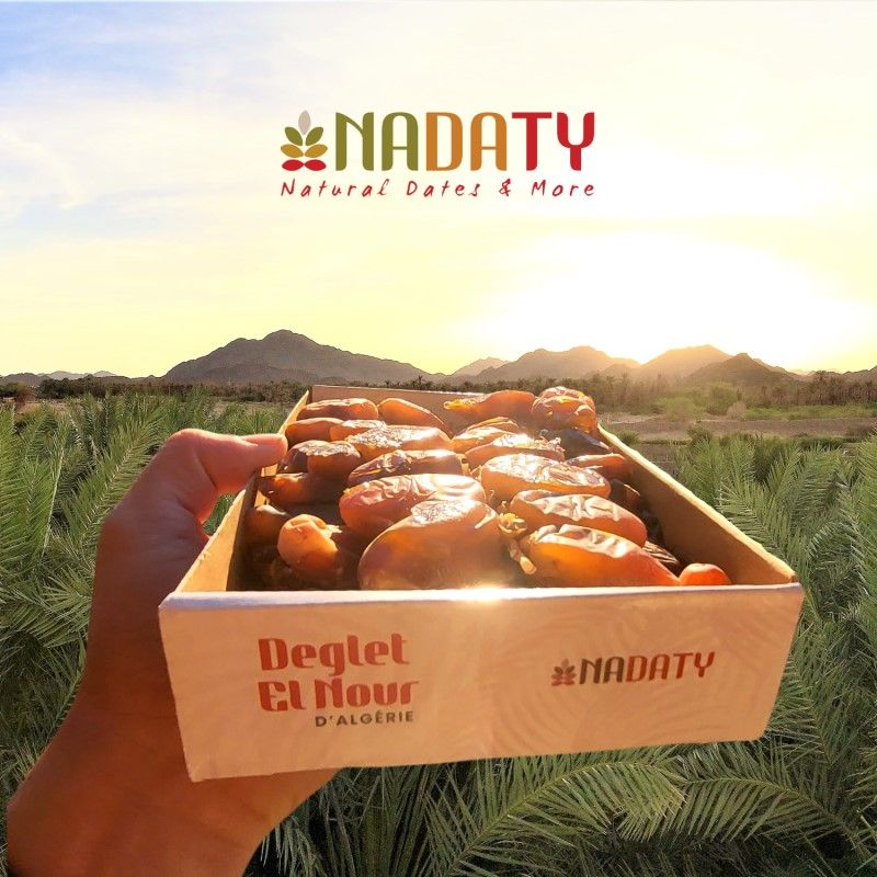 Dattes Algérian Delglet Noor Dates - Ennakhl El Assil - 1 Kg