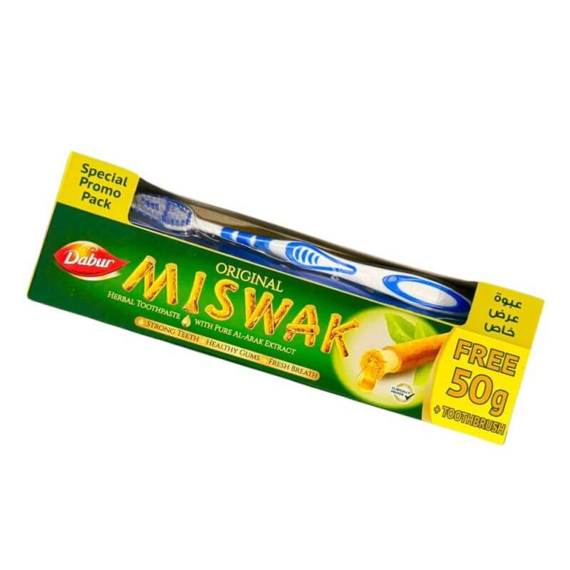 Dentifrice MISWAK 120g + 50g gratuit avec brosse à dents - Laboratoire Dabur