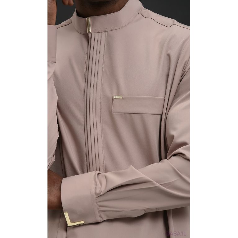 BEY Long Taupe Qamis Premium – Qaba’il