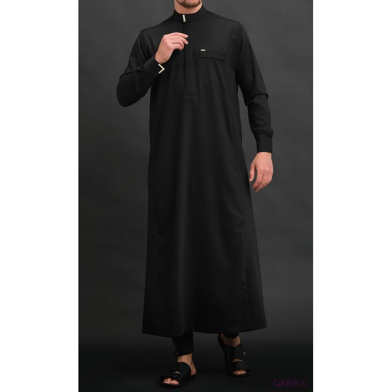 BEY Long Black Qamis Premium – Qaba’il