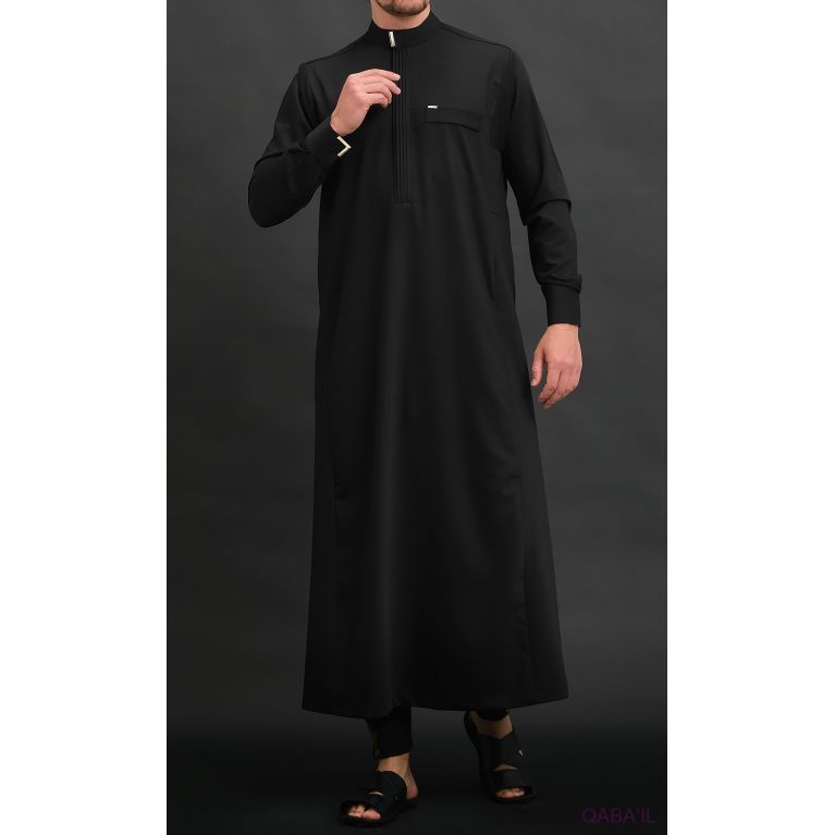 BEY Long Black Qamis Premium – Qaba’il