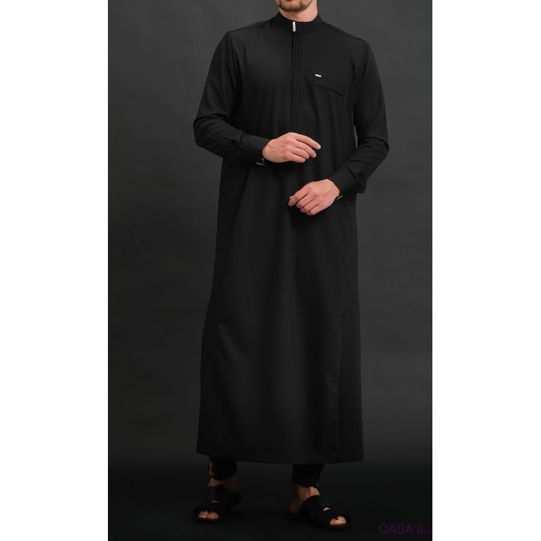 BEY Long Black Qamis Premium – Qaba’il