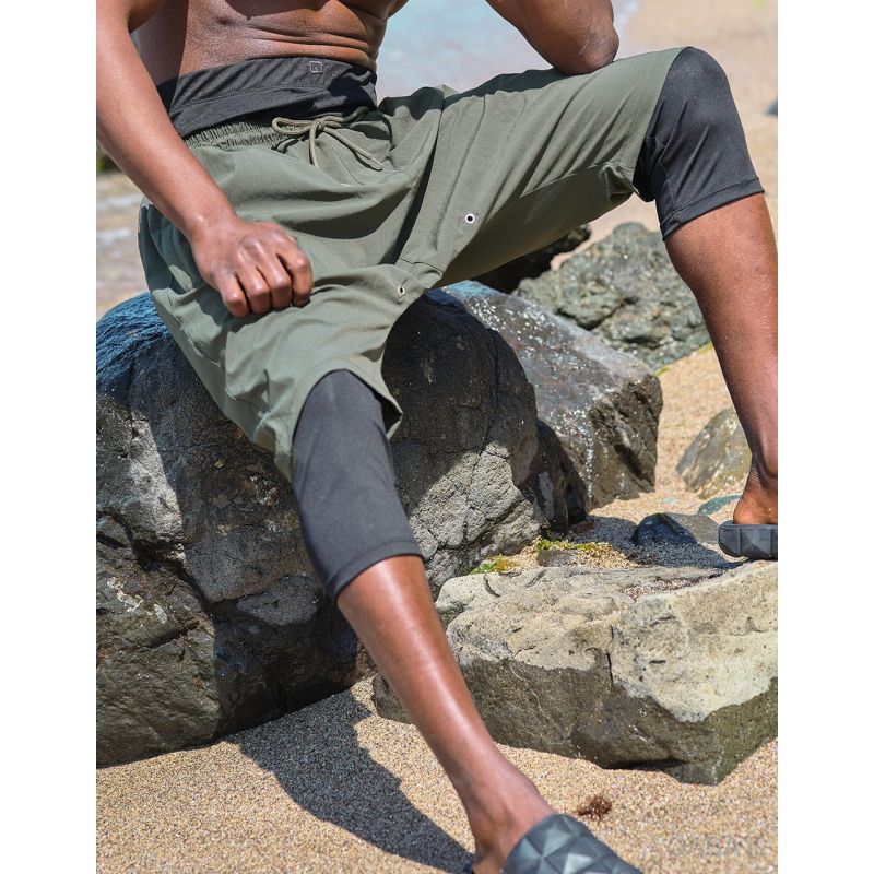 Sarouel de Bain Cycliste - SwimShort - Kaki - Qaba'il