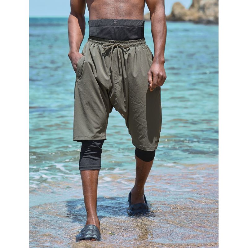 Sarouel de Bain Cycliste - SwimShort - Kaki - Qaba'il