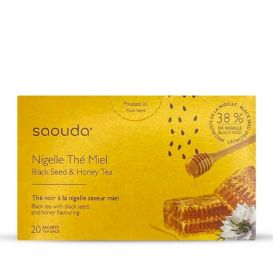 Thé Nigelle Minceur - Infusion Minceur à la Nigelle à l'Ananas Aromatisée Coco - Saouda Nigelle Sativa - 20 Sachets