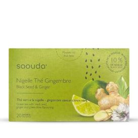 Thé Nigelle Minceur - Infusion Minceur à la Nigelle à l'Ananas Aromatisée Coco - Saouda Nigelle Sativa - 20 Sachets