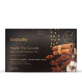 Thé Nigelle Minceur - Infusion Minceur à la Nigelle à l'Ananas Aromatisée Coco - Saouda Nigelle Sativa - 20 Sachets