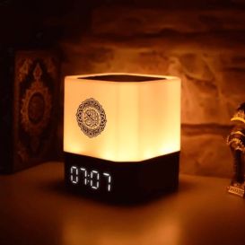 Lampe Coranique MP3 QB-303 par Equantu - Lampe de Table avec Haut-Parleur Bluetooth et Télécommande