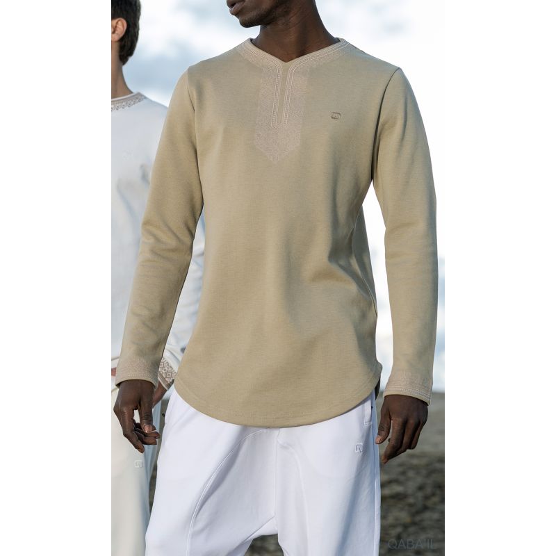 Sweat Etniz AWQAS - Ecru - Qaba'il