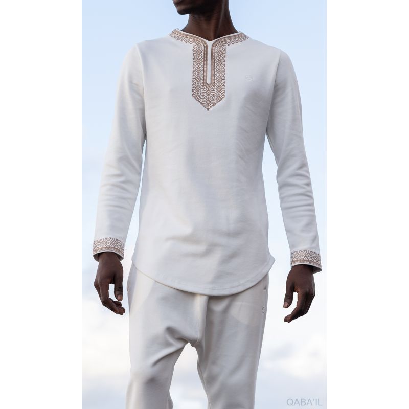 Sweat Etniz AWQAS - Ecru - Qaba'il